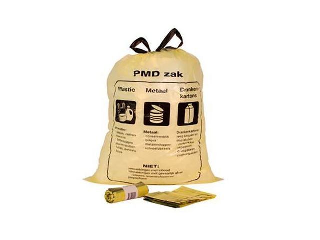 ethiek Geit Condenseren Afvalzak PMD 60X80-5Cm, 60 Liter, Geel Transparant | AfvalbakkenOnline.be