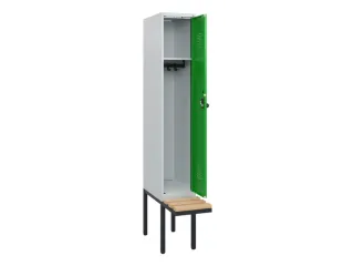 locker met bank,HxBxD 1950x300x815mm,1vak,vak B 300mm,draaigrendel - 1