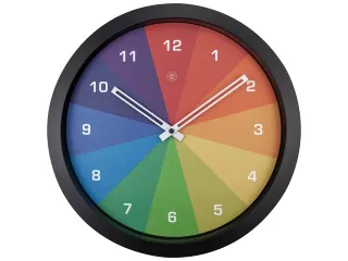 Kleurrijke wandklok - 36cm - Stille klok - Multicolor - nXt by NeXtime - 1