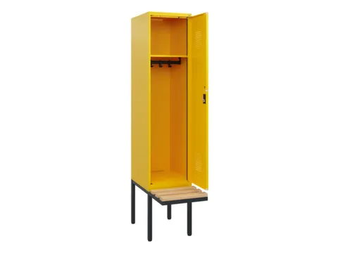 locker met bank,HxBxD 1950x400x815mm,1vak,vak B 400mm,cilinderslot