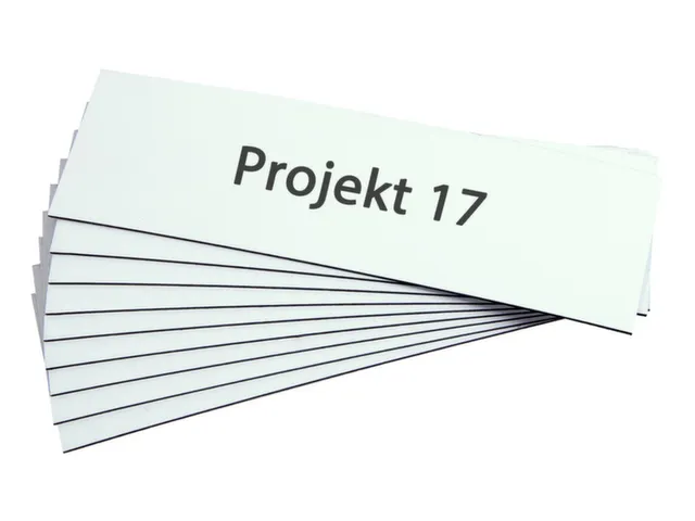 bord,HxB 30x60mm,achterzijde magnetisch,folie,wit