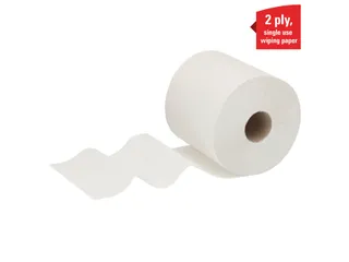 Poetsrol WypAll L20 2-laags 18,3cmx144m 380vel wit 7303 - 5