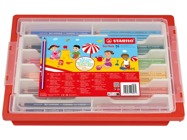 Kleurpotlood STABILO 203 Trio dik 96 stuks assorti