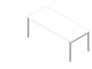 In hoogte verstelbaar bureau,HxBxD 680-760x1800x800mm,blad wit - 1