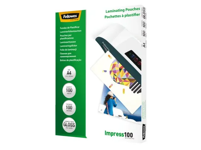 Lamineerhoes Fellowes A4 2x100 Micron glanzend