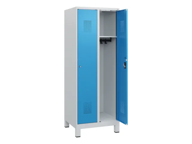 schoollocker,HxBxD 1630x600x500mm,2vak,vak B 300mm,cil.-slot,voeten