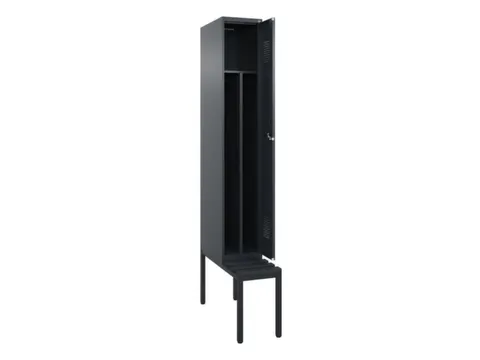 locker met bank,voor scheiding van kleding,HxBxD 2120x300x815mm,1vak