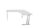 bureau in vrije vorm,HxBxD 740x1600x1400mm,vrije vorm,MP-lichtgrijs