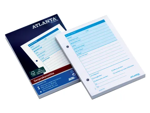 Gespreksnotitieblok Djois Atlanta A6 100 vel wit