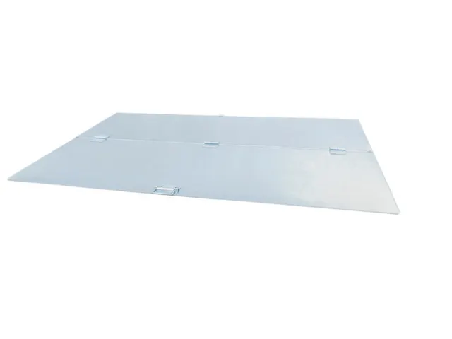 2-dlg. klapdeksel,staal,v. Gaasbox,BxD 2000x1200mm,verzinkt