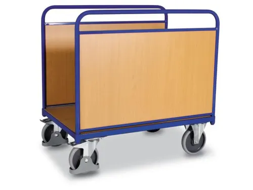 Platformwagen 500kg Laadvlak 1060x660mm 2 Zijwanden Ral 5010 Beuken