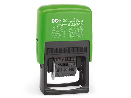 Tekststempel Colop Printer S 220/W Green Line 12 teksten