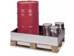 Palletopzetbak 2x 200l Opvangvol. 210l Staal 240x 1250x 820mm Verzinkt