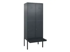 Dubbeldekse dekenkist,HxBxD 2120x800x815mm,2x2vak.,vak B 400mm