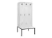 locker met bank,voor scheiding van kleding,HxBxD 2120x900x815mm,3vak