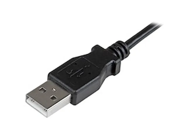 1m Micro-USB oplaad en sync kabel M/M haaks naar rechts