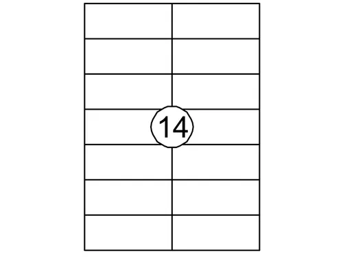 Etiket Quantore 105x42.4mm wit 1400 stuks