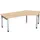 In hoogte verstelbaar hoekbureau,HxBxD 680-820x2166x1130mm,blad beuken