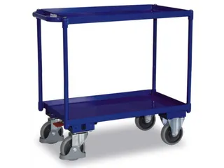 Tafelwagen 400kg Lxb 850x500mm 2 Etages Staalplaat - 1