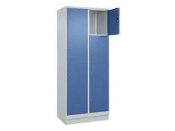 lockerkast,HxBxD 1950x800x500mm,2x4vakken,vak B 400mm,cil.-slot,sokkel
