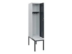 locker met bank,HxBxD 1950x400x815mm,1vak,vak B 400mm,cilinderslot