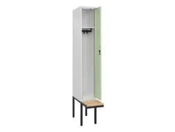 locker met bank,HxBxD 2120x300x815mm,1vak,vak B 300mm,cilinderslot