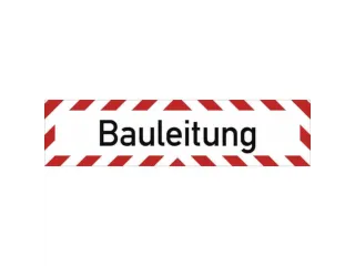 aanwijzingsbord,Bouwdirectie,folie,rood/wit/zwart,zelfklevend - 1