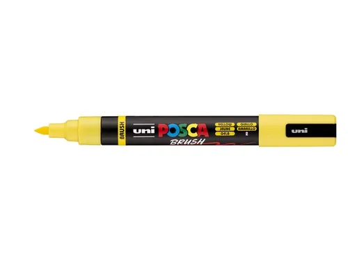 Paintmarker Uni POSCA PC-5BR brushpunt M geel