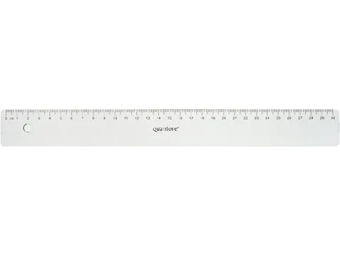 Liniaal Quantore 30cm kunststof transparant