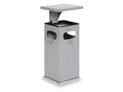 Combi-Asbak Staalplaat Zilver 950x500x500mm 3 Inworpopeningen