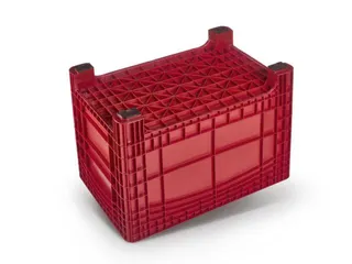 container met grote capaciteit,HxLxB 800x1200x800mm,535l,PE,rood - 3