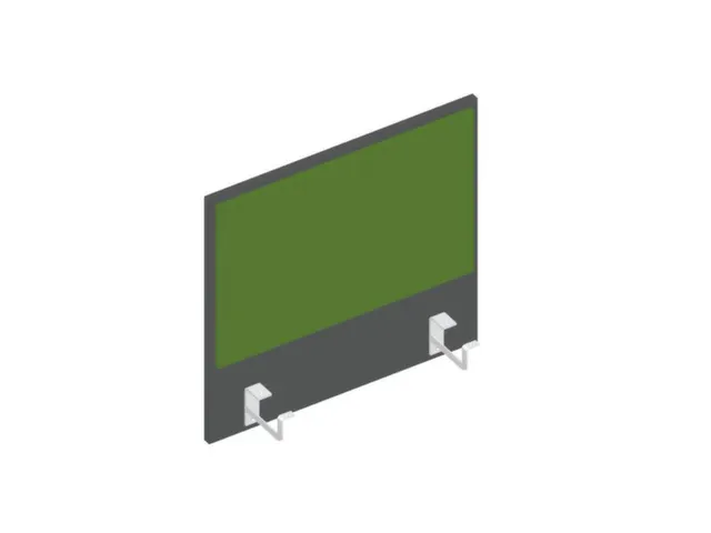 baliepaneel bureau aanbouw links MS-donkergrijs BN7048-groen 600mm