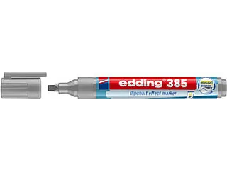 Edding 385 Flipchart effect marker Zilvergrijs - 1