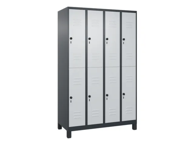 dubbeldekse locker,HxBxD 1950x1200x500mm,4x2vak.,vak B 300mm
