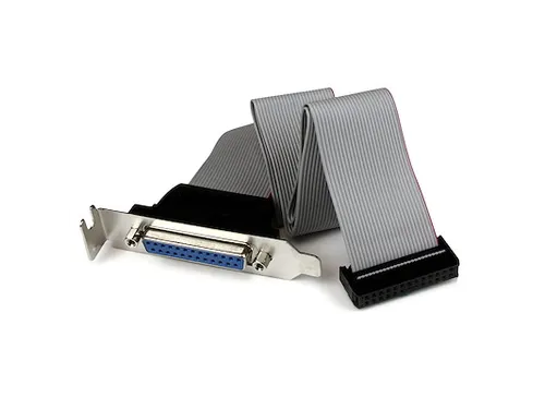 Low-Profile 40cm parallelle poort verloopkabel met bracket DB25(F)-IDC