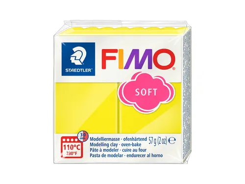 Boetseerklei Fimo soft 57 gram limoengeel