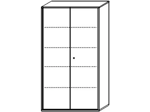 kantoorkast HxBxD 1920x1000x430mm romp antraciet decor front onyxgrijs