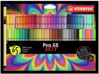 Viltstift STABILO Pen 68 Arty set à 65 kleuren
