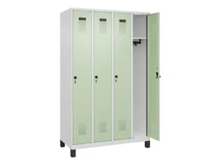 locker,HxBxD 1950x1200x500mm,4vak,vak B 300mm,draaigrendel,voeten - 2