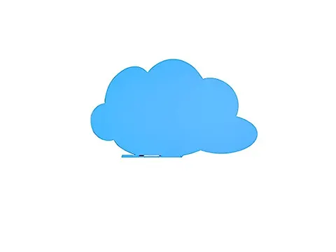 Whiteboard Rocada Skinshape Cloud 75x115cm blauw gelakt