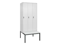 Armoire vestiaire avec banc HxlxP 2120x900x815mm 3compart.