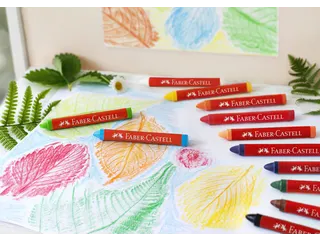 Waskrijt Faber-Castell driehoekig assorti set à 12 stuks - 4