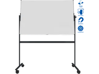 Legamaster UNITE kantelbaar Whiteboard 100x150cm zwart onderstel - 4