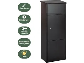 Pakketbrievenbus Zwart PB400 - 9