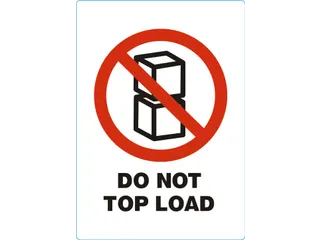 Etiket DO NOT TOP LOAD 500 etiketten Rol 74x105mm - 1