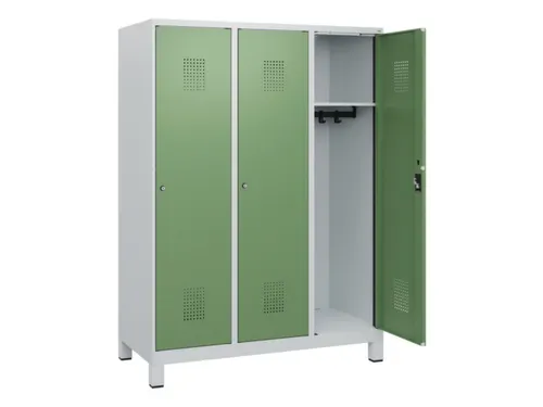 schoollocker,HxBxD 1630x1200x500mm,3vak,vak B 400mm,cil.-slot,voeten