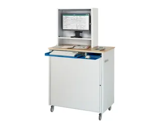 pc-kast,HxBxD 1810x1030x660mm,monitorvak,toetsenbord-/muisblad - 5