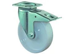 zwenkwiel m. rem,draagverm. 1000kg,kunststof recht,ØxB 200x50mm