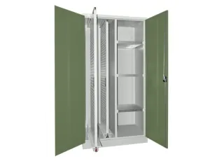 verticale kast,HxBxD 1950x1000x600mm,RAL7035,front RAL6011 - 1