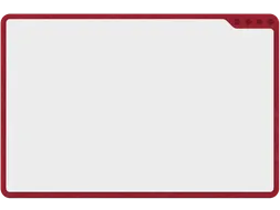 PLAYROOM Playboard draagbaar whiteboard S 75x50cm Rood